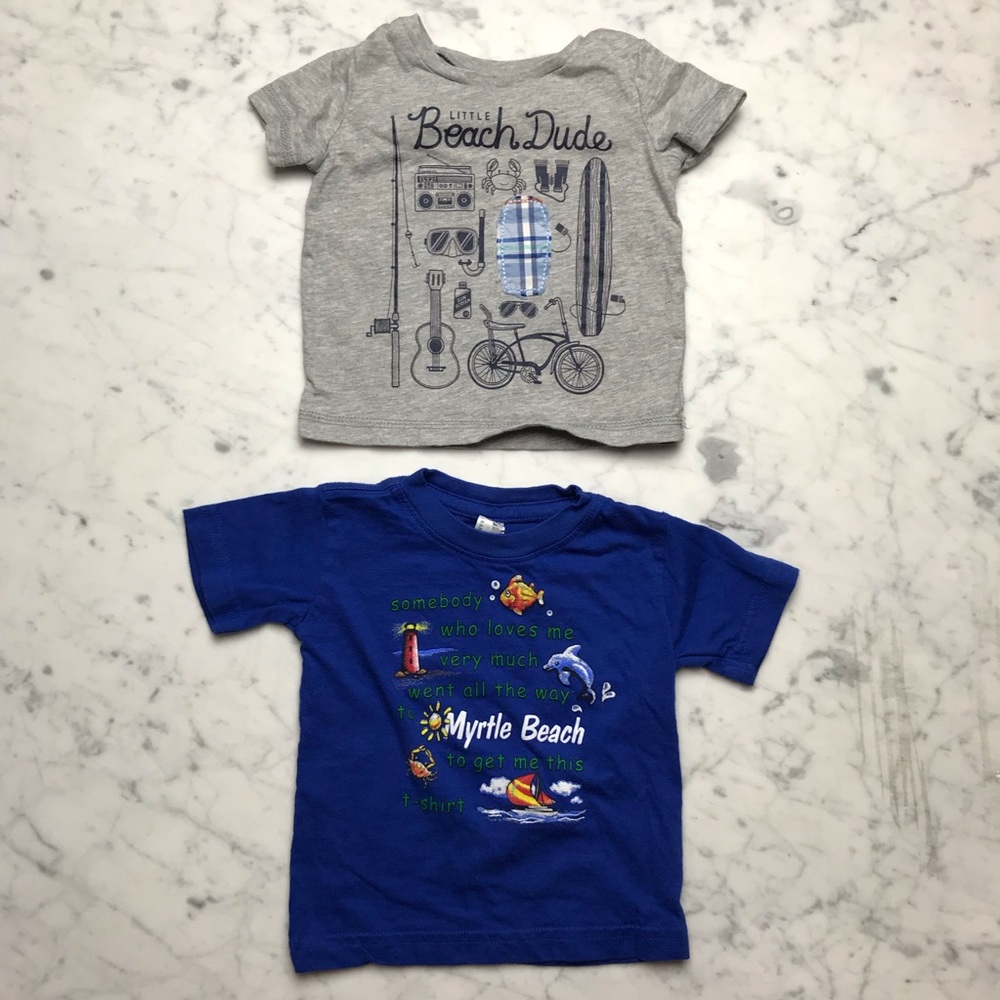Carter's Little Beach Dude 6M Boys T Shirt Bundle - Picture 1 of 6